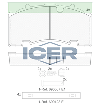 JUEGO PASTILLAS FRENO BPW...