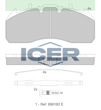 JUEGO PASTILLAS FRENO RVI /...