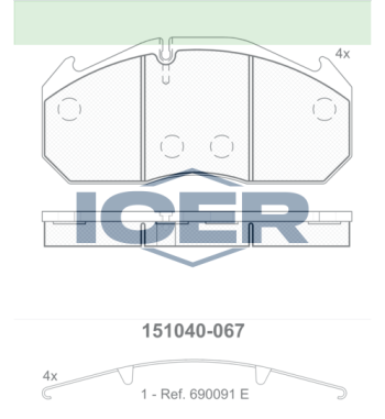JUEGO PASTILLAS DE FRENO...