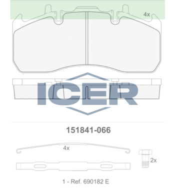 JUEGO PASTILLAS FRENO ICER...