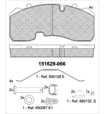 JUEGO PASTILLAS FRENO BPW...